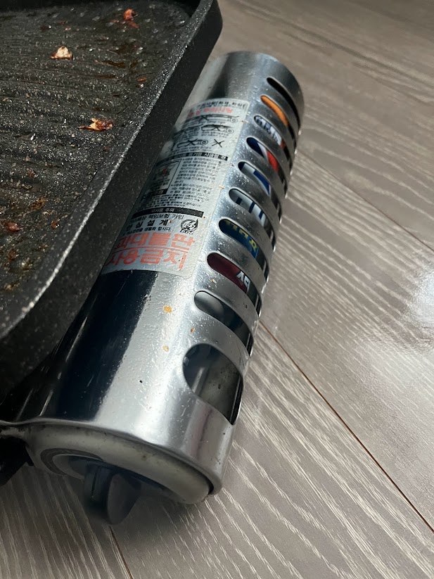 가스레인지에-튄-기름