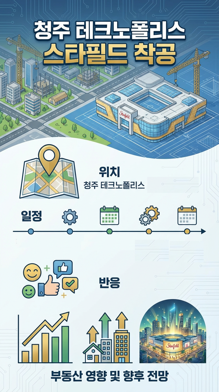 청주 테크노폴리스에 스타필드 착공, 위치, 일정, 반응, 부동산 영향 및 향후 전망