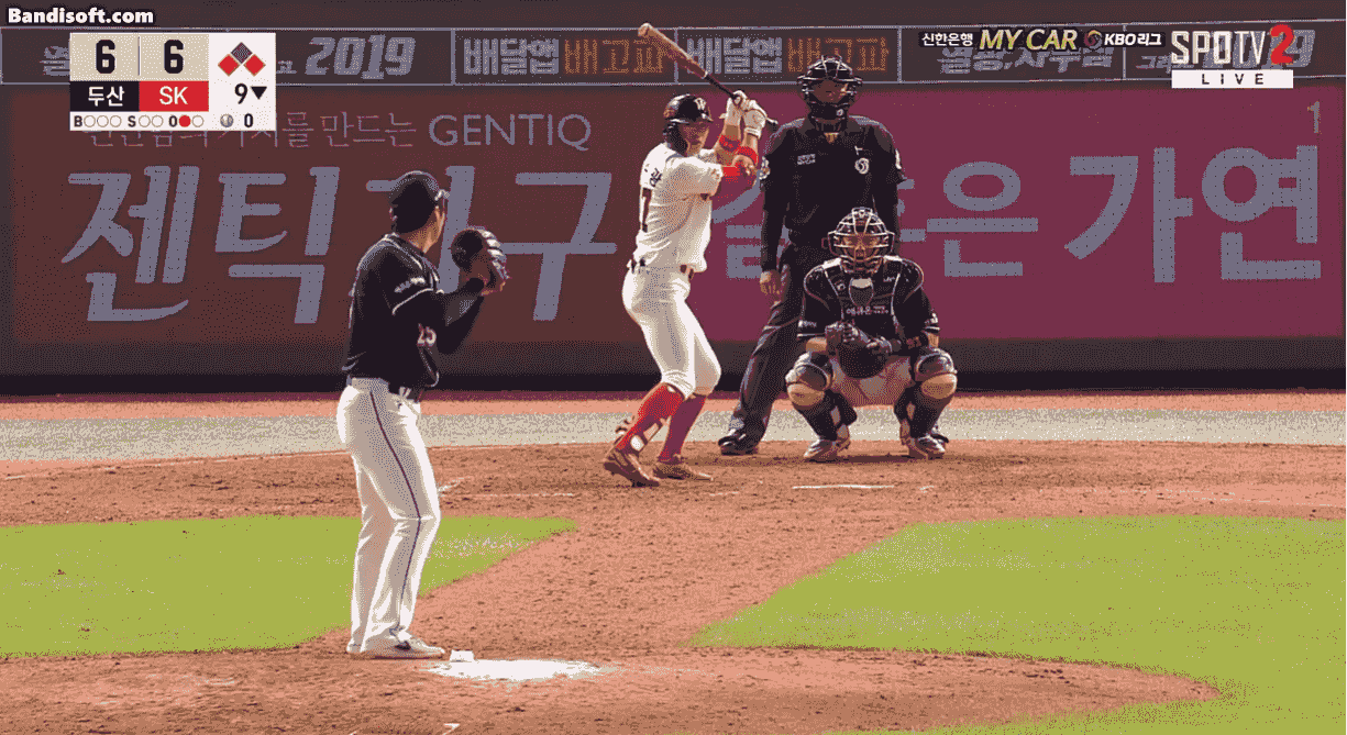2019년 SK 두산 배영수 0구 끝내기 보크 김강민 득점