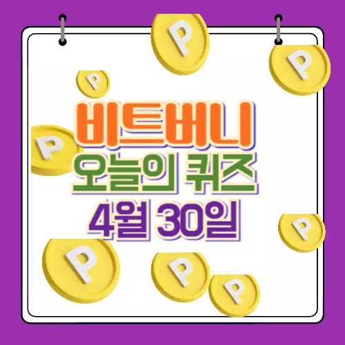 비트버니 퀴즈 정답 4월 30일