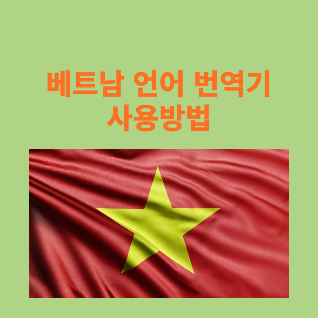 베트남 언어 번역기 사용방법