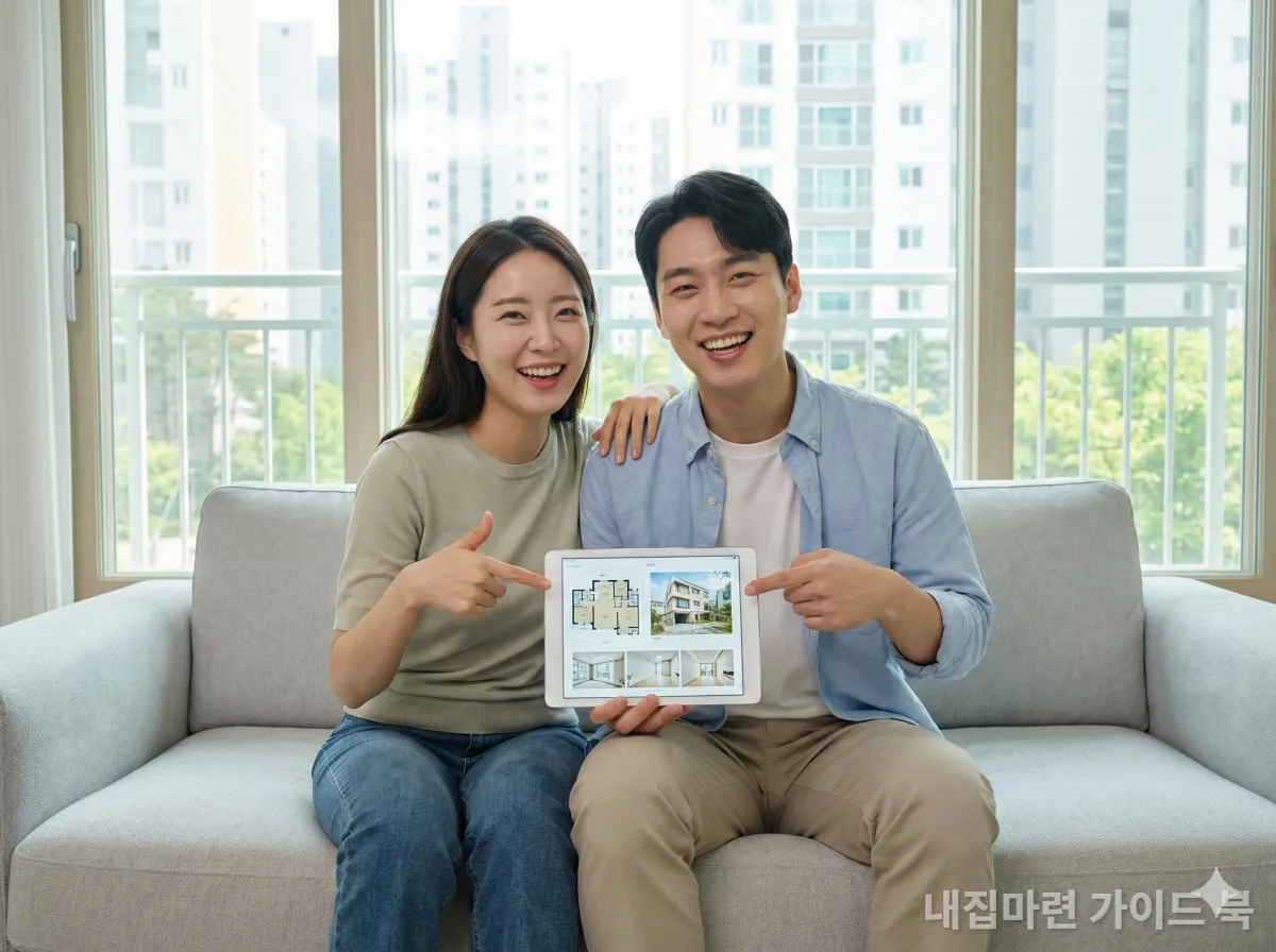 매입임대주택 공고를 확인하는 한국 신혼부부