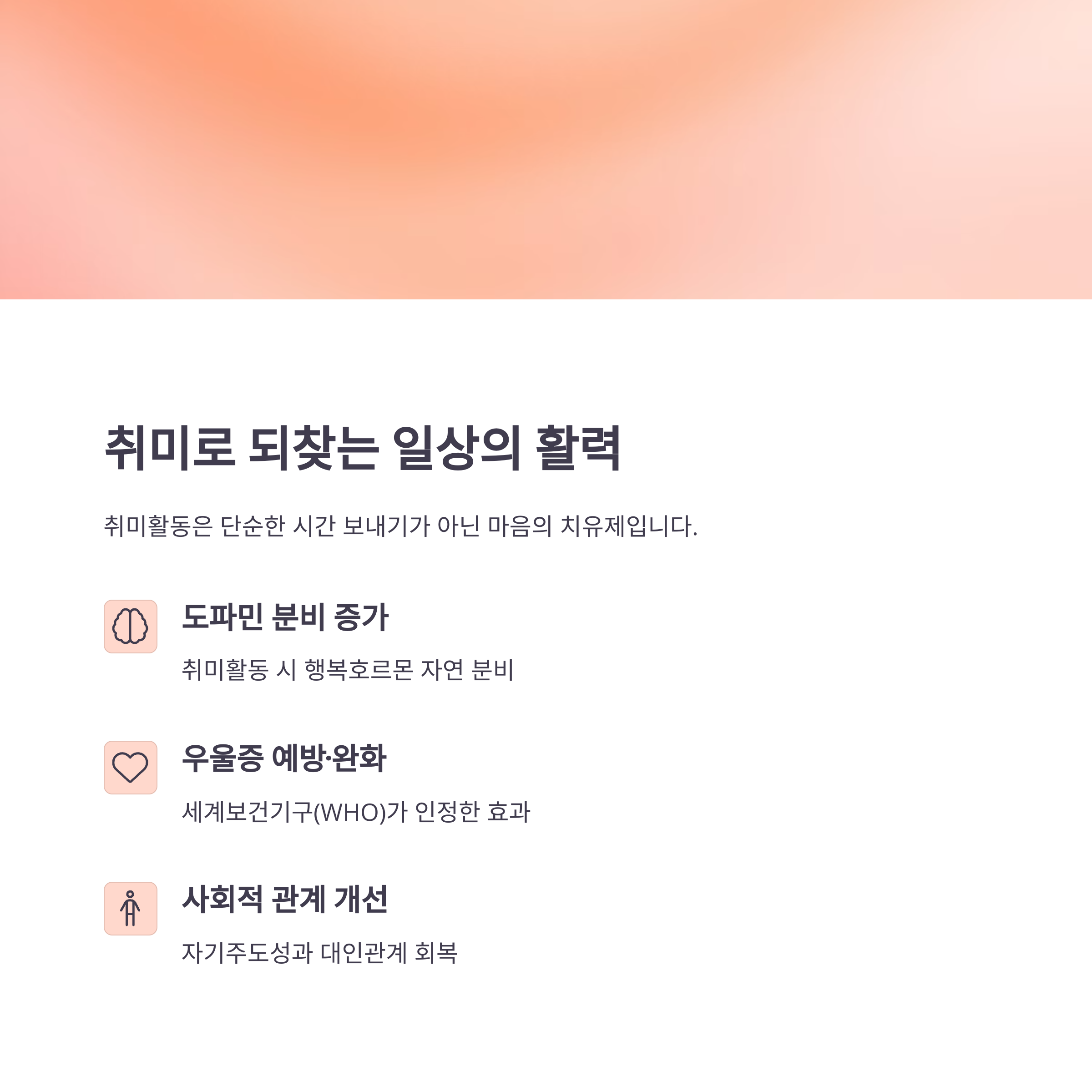 중년기 우울감, 이렇게 극복하세요! 추천 취미 BEST 4