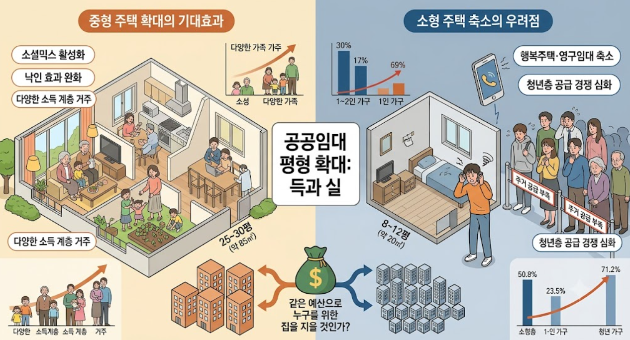 공공임대주택 개편 (평형 확대, 공급 배분, 청년 주거)