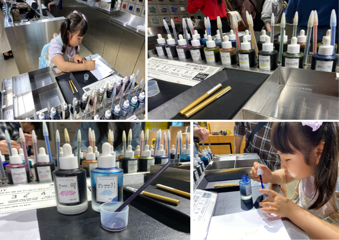 프러스펜 잉크 컬러 믹싱 경험 중