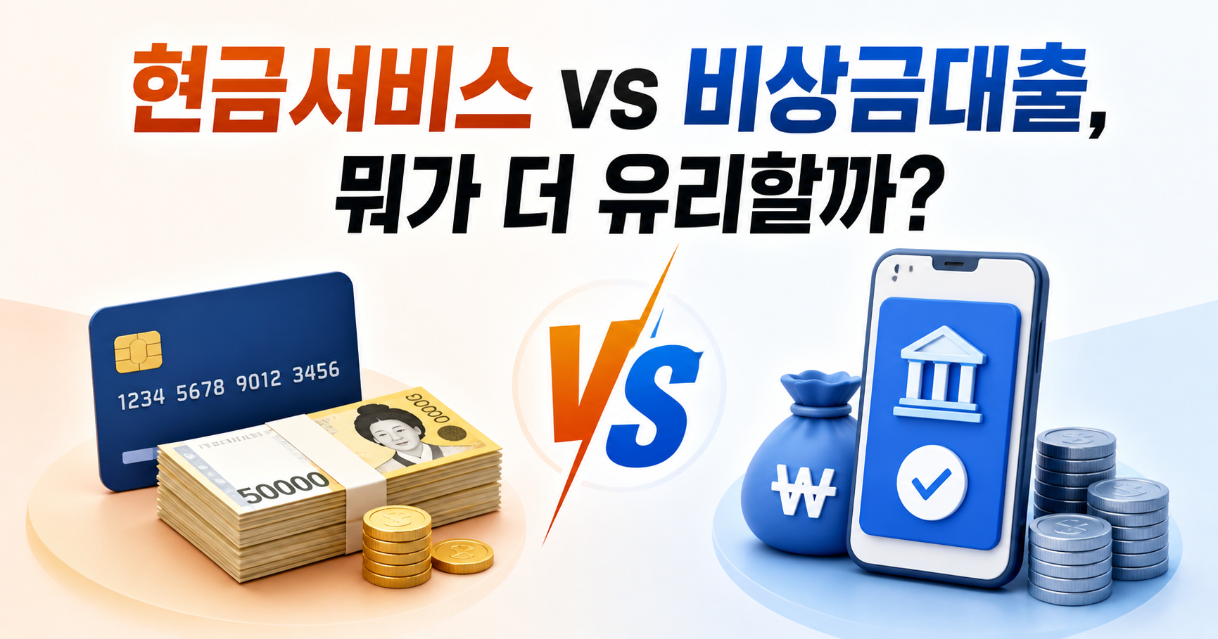 현금서비스 vs 비상금대출