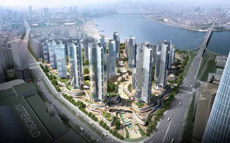 잠실주공 5단지 50층 설계안 조감도