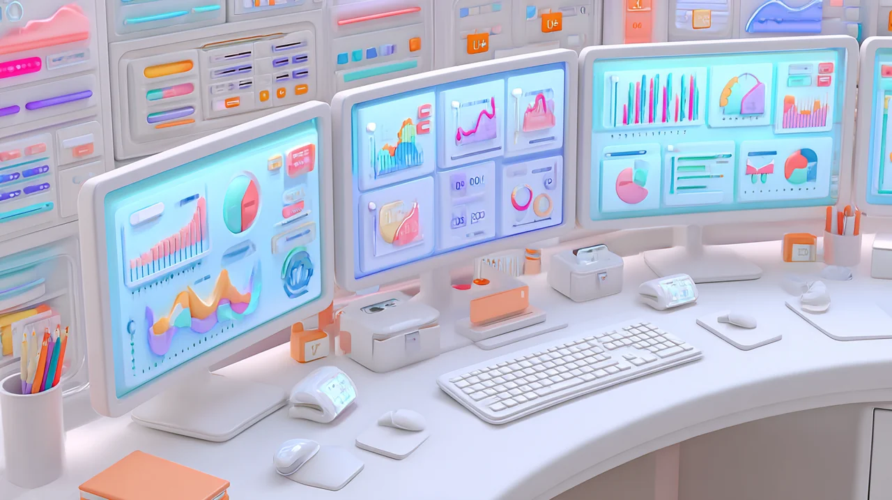 Dual monitors compare AI metrics and conversions for AI Overview brand visibility monitoring tools affordable 2026.