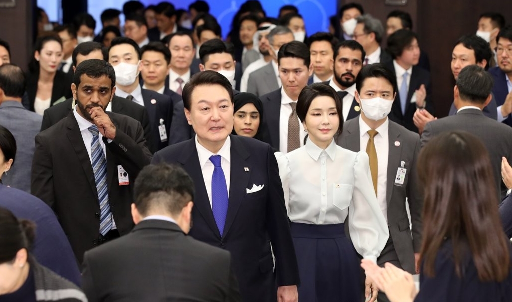 UAE 방문중인 윤석열 대통령과 김건희 여사