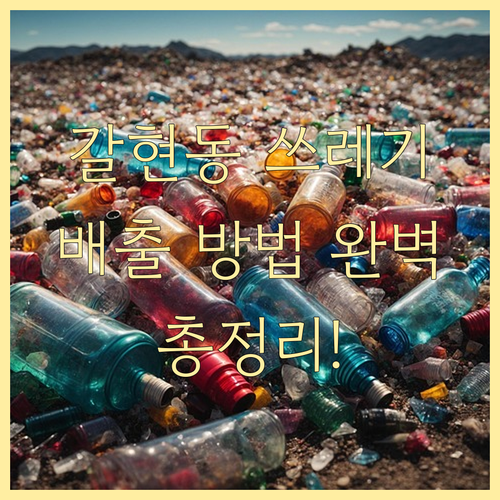 갈현동 쓰레기 배출: 종량제 봉투부터..