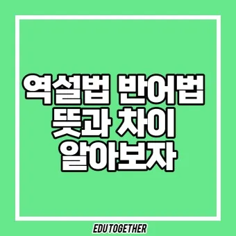 역설법 반어법 구분 사용 예시_14