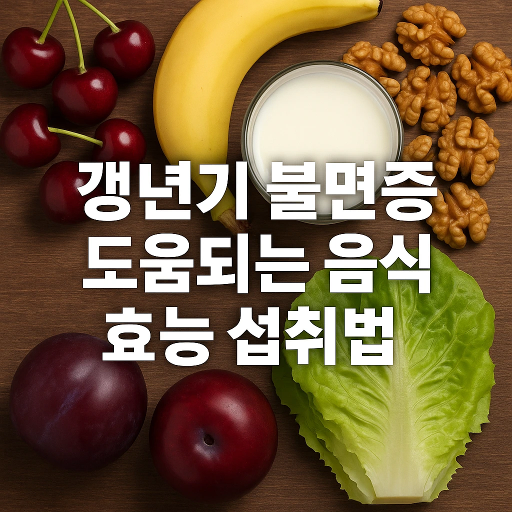 갱년기 불면증 음식 효능 섭취법