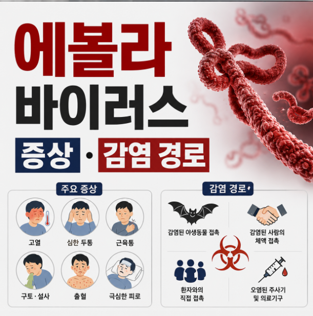 에볼라 바이러스 증상 감염 경로