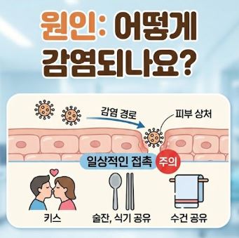 입술 포진 빨리낫는법