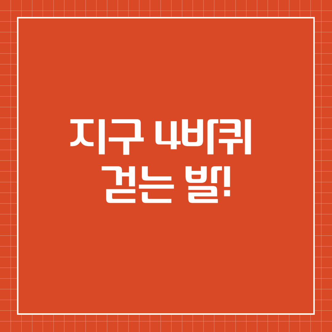 지구 4바퀴 걷는 발!