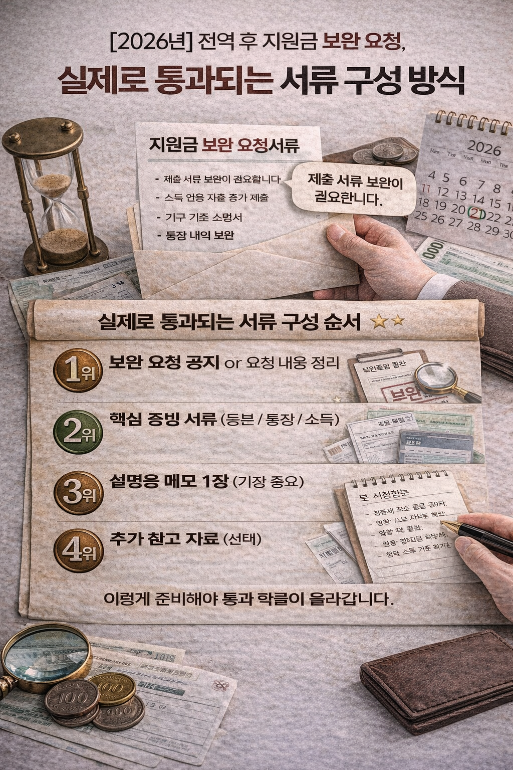 [2026년] 전역 후 지원금 보완 요청, 실제로 통과되는 서류 구성 방식