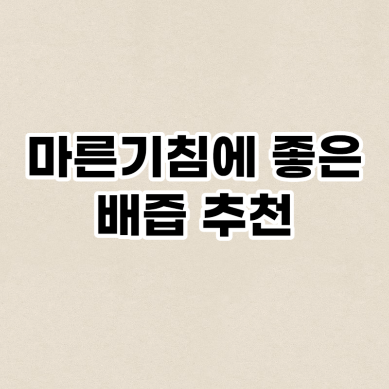 마른기침에 좋은 배즙 추천