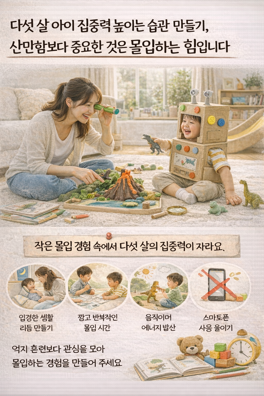 다섯 살 아이 집중력 높이는 습관 만들기, 산만함보다 중요한 것은 몰입하는 힘입니다