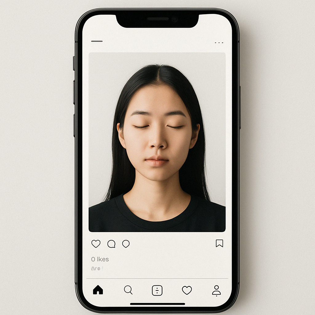 댓글이 모두 제거된 미니멀한 스마트폰 UI(Ai생성이미지)