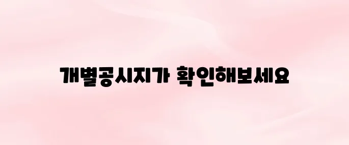 개별공시지가 조회 바로가기