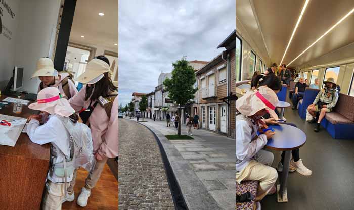 Design &amp; Wine Hotel 옆에 있는 까미냐 관광안내소에서 세요를 찍고 까미냐 기차역으로