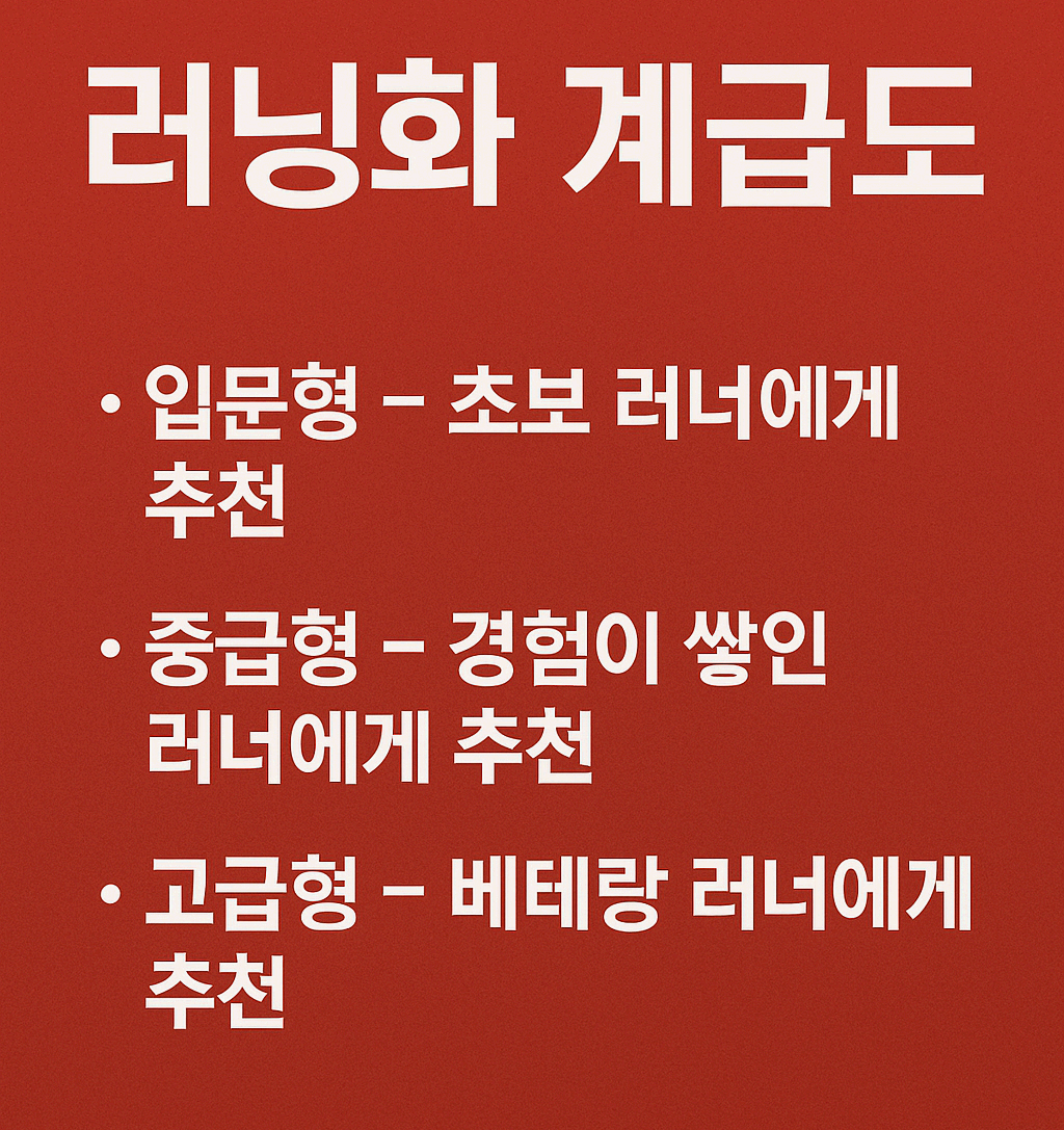 러닝화 계급도