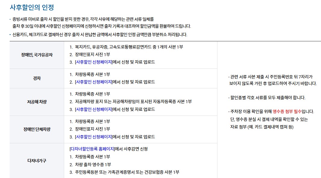 김해공항 주차장 다자녀 할인 사전 등록 신청