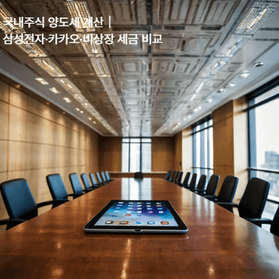 국내주식 양도세 계산|삼성전자·카카오·비상장 세금 비교