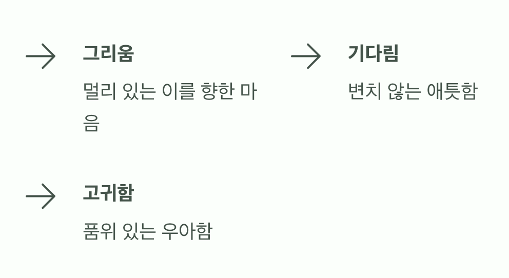 연보라색, 고귀하고 애틋한 기다림