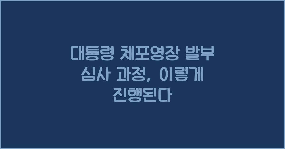 대통령 체포영장 발부 심사 과정