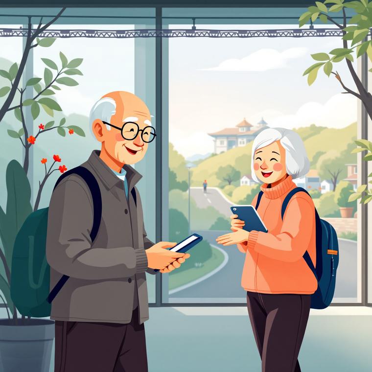 여행중인 기초연금 수급조건 대상자 노부부