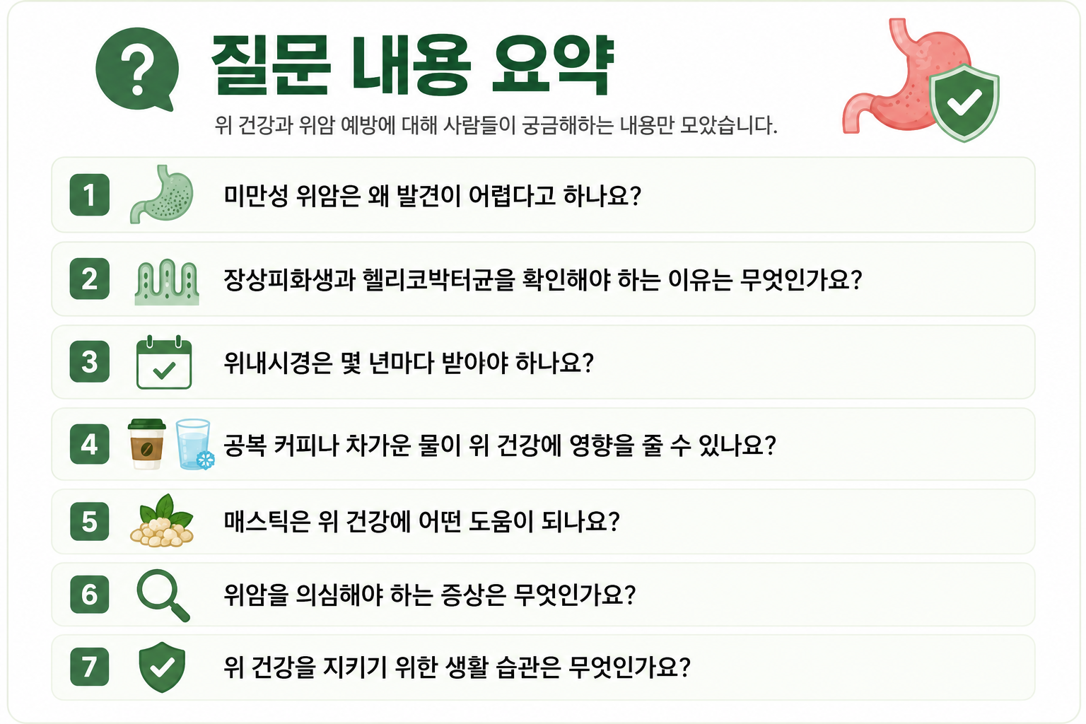 위암 발생률 높은 한국, 미만성 위암과 장상피화생 관리법 정리