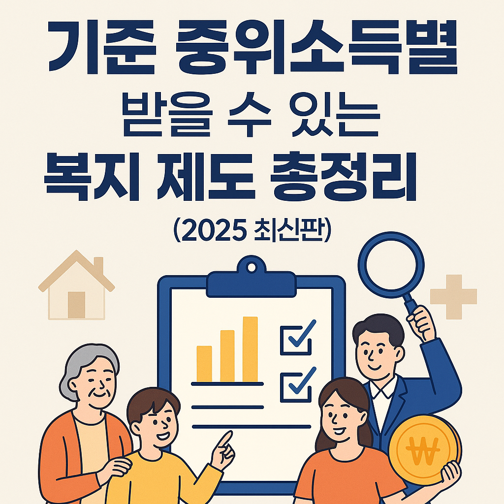 기준중위소득별 복지제도 총정리 이미지