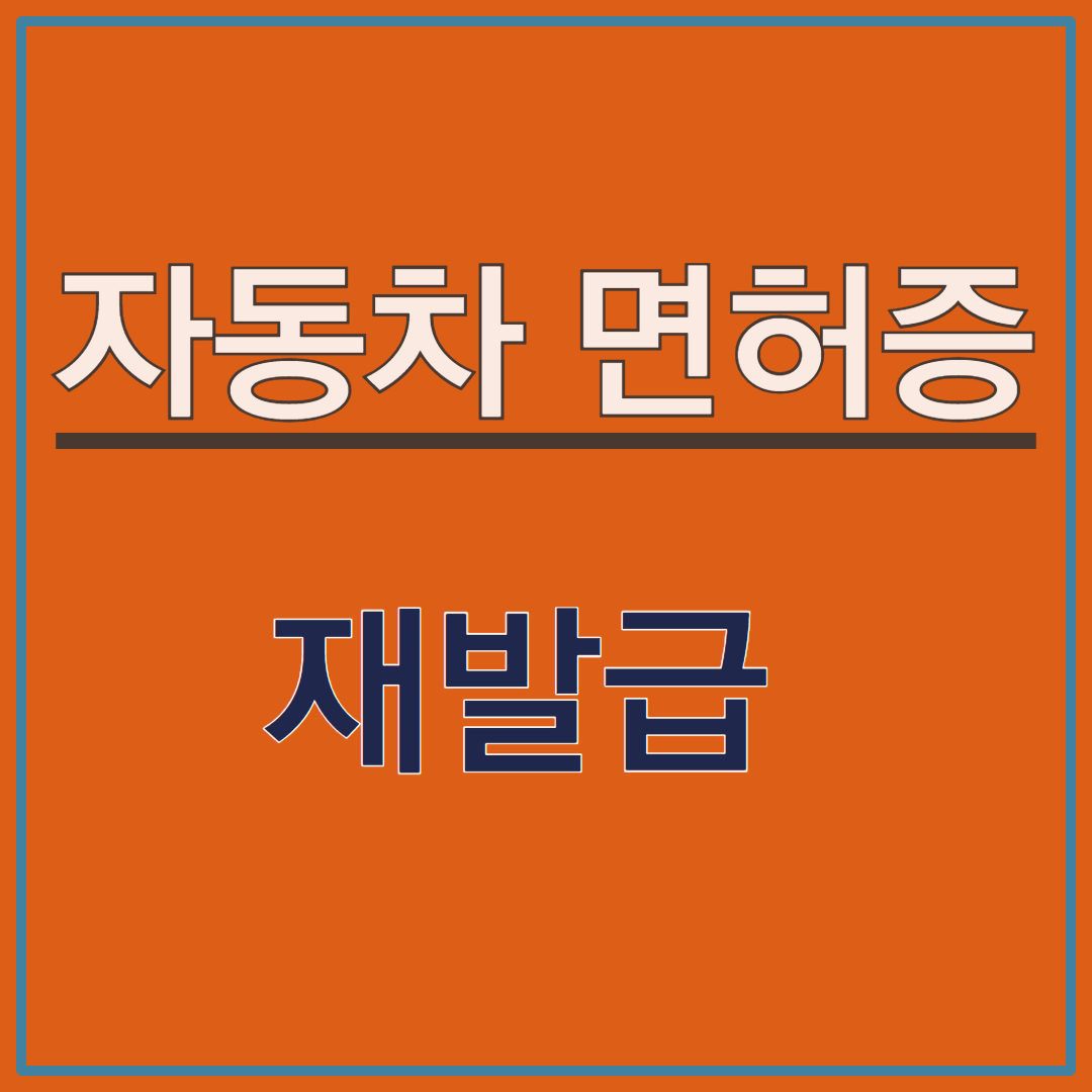 자동차면허증 재발급