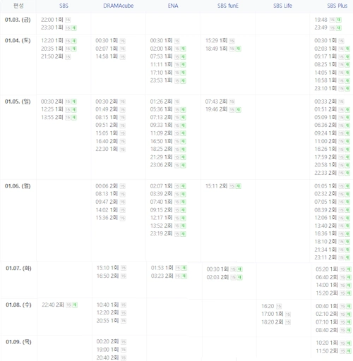 나의 완벽한 비서 편성표