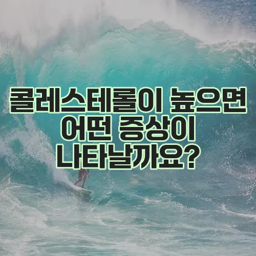 콜레스테롤이 높으면 어떤 증상이 나타날까요?