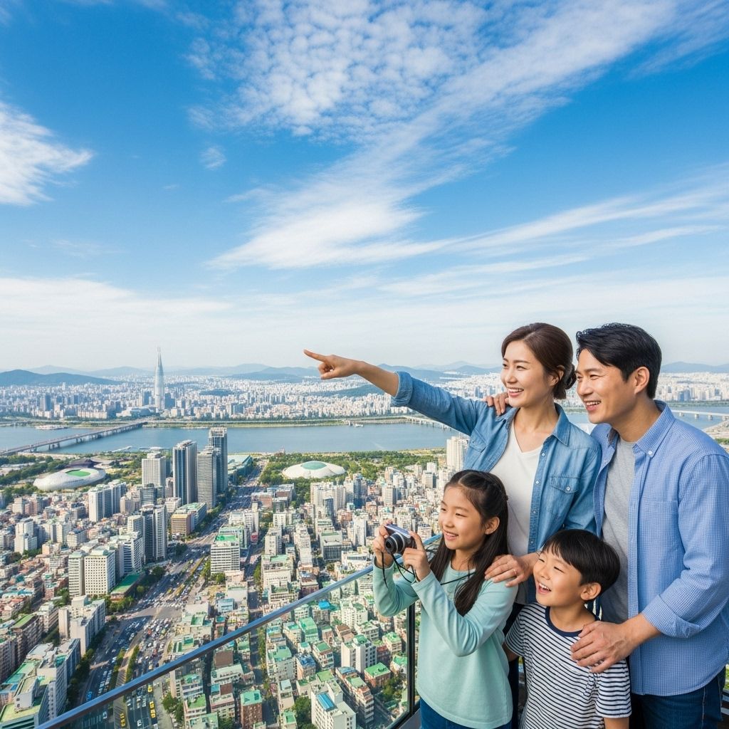 경차 사랑카드&amp;#44; 전망대에서 가족