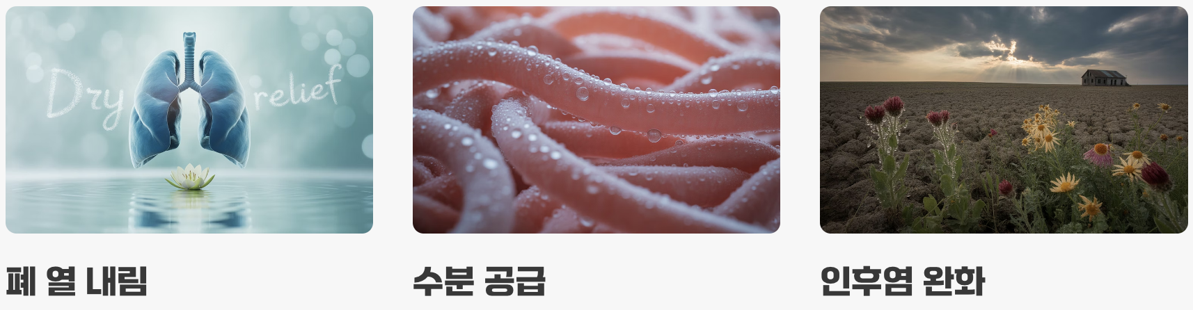 마른 기침을 잠재우는 '천연 가습기'