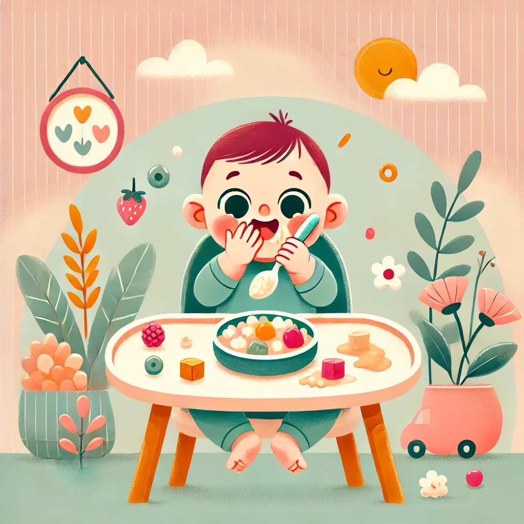 아기 고형식 이유식 거부