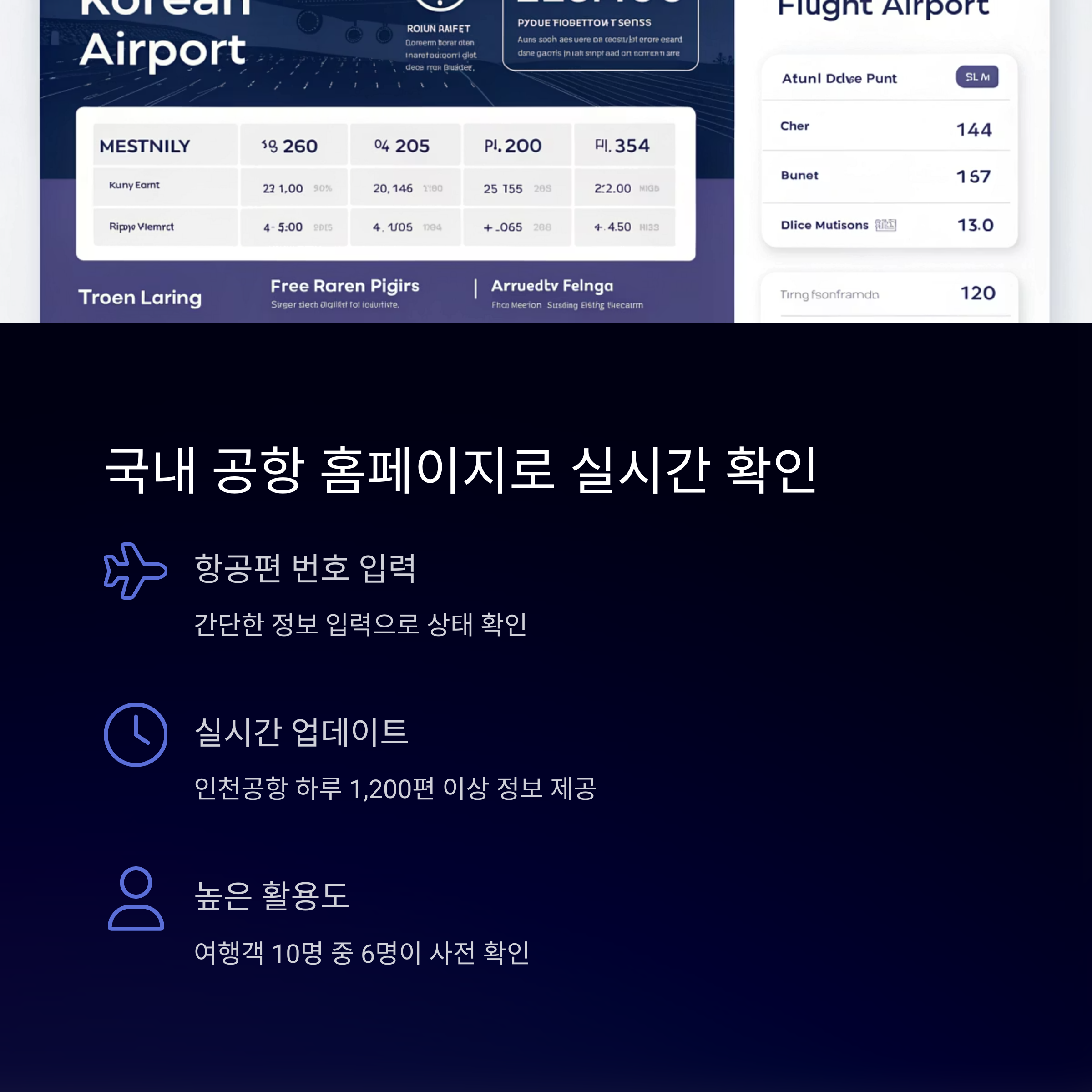 국내 공항 홈페이지로 실시간 확인