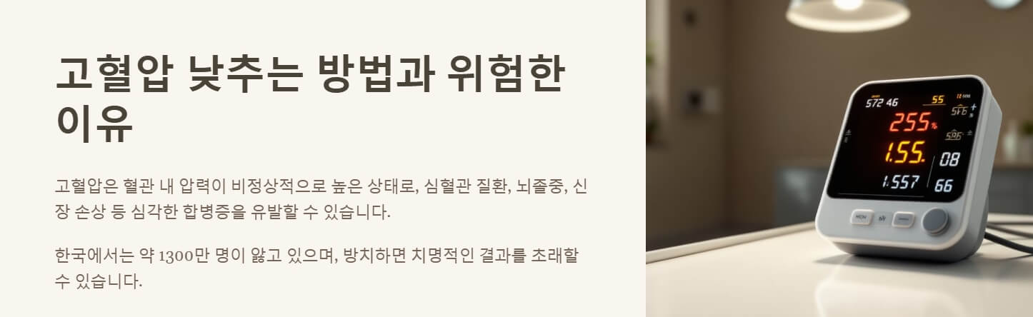 고혈압 낮추는 방법