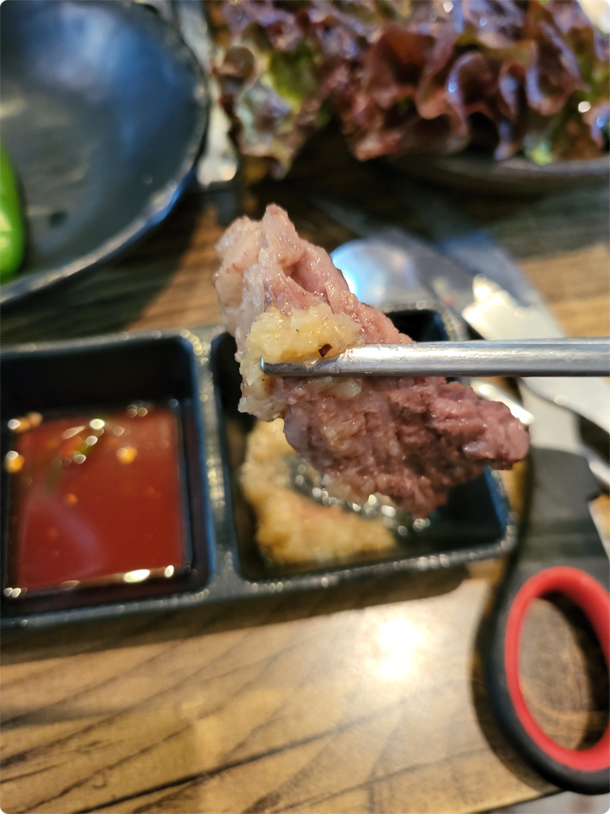 마늘 장에 먹어 봤어요~