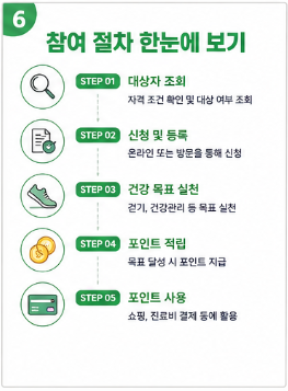 건강생활실천지원금 대상자 조회 방법, 걷기만 해도 포인트 받는 정부 지원제도6