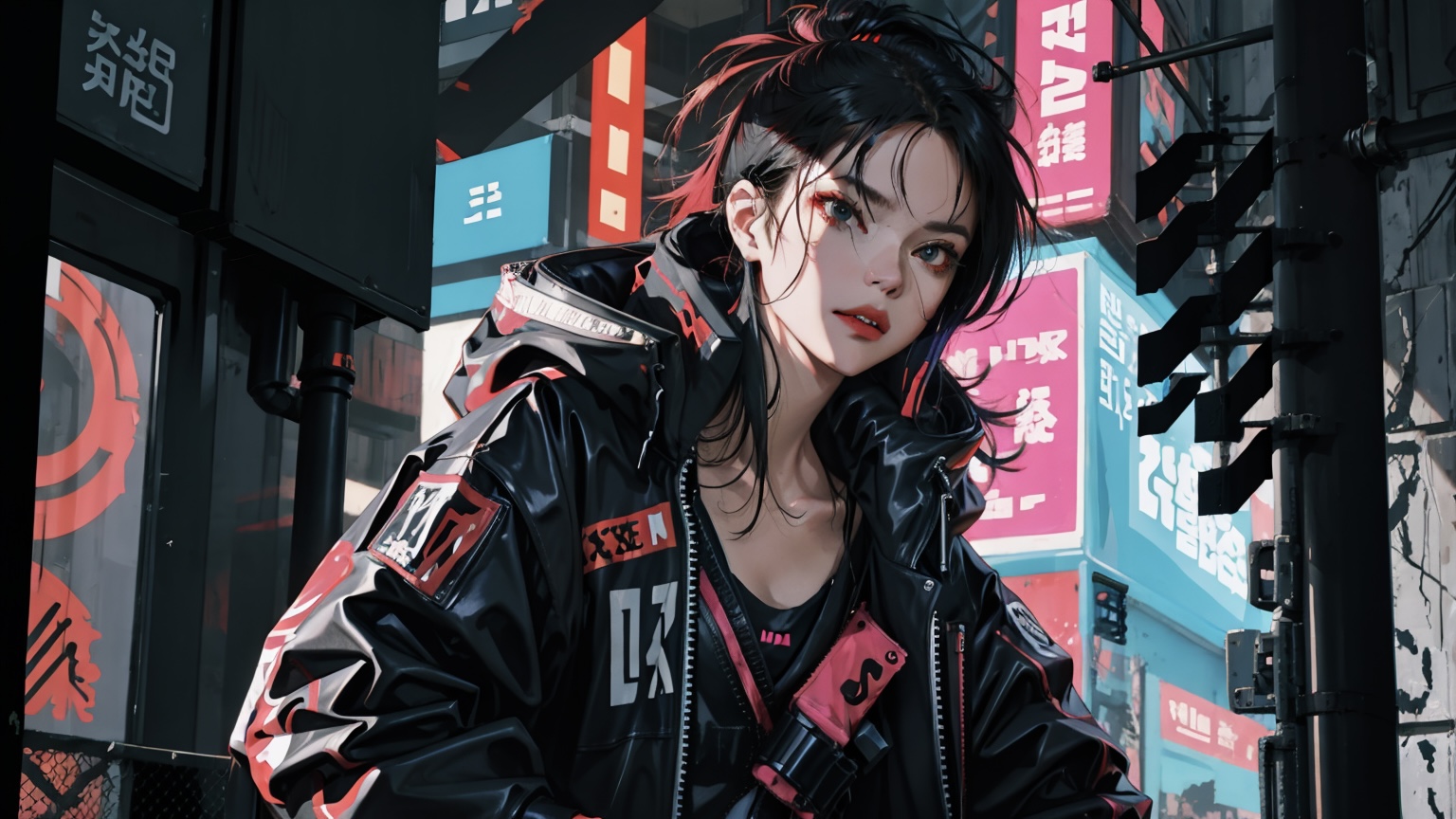 Cyberpunk, fantasy, futuristic wallpaper