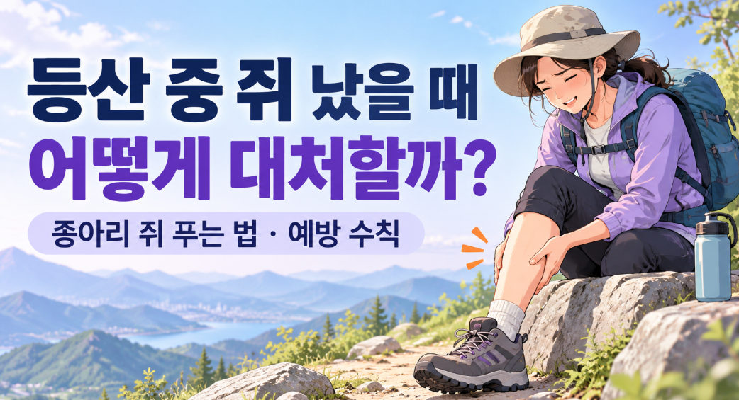 등산 중 쥐 났을 때 대처법, 갑자기 종아리가 굳으면 무엇부터 해야 할까?