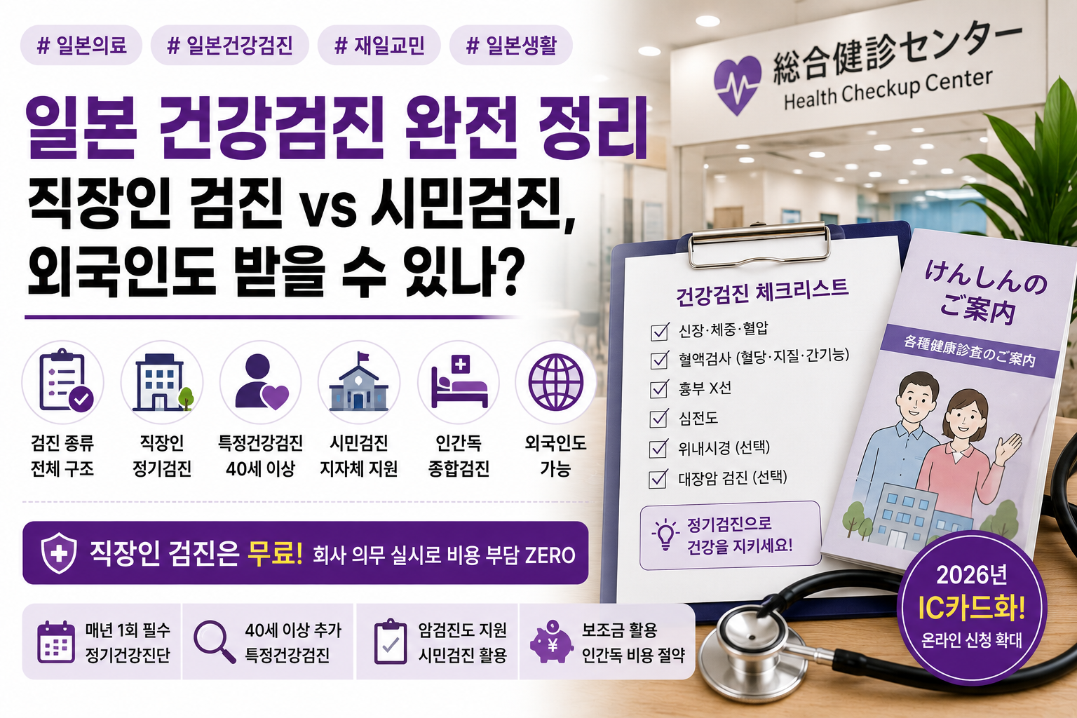 일본 건강검진 완전 정리