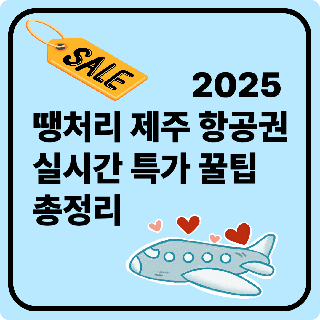 2025땡처리 제주 항공권 실시간 특가 꿀팁 총정리 이미지