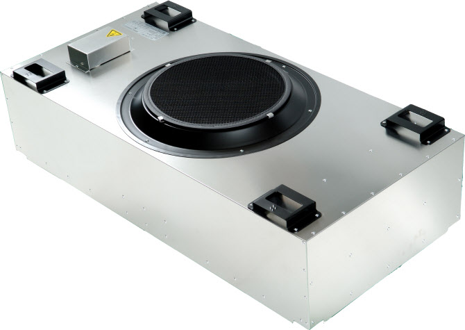 클린룸 오염제어 사용되는 FFU(Fan Filter Unit)는 클린룸 내부에 직접 설치되어 고청정 공기를 공급하는 말단 공조 장치이다