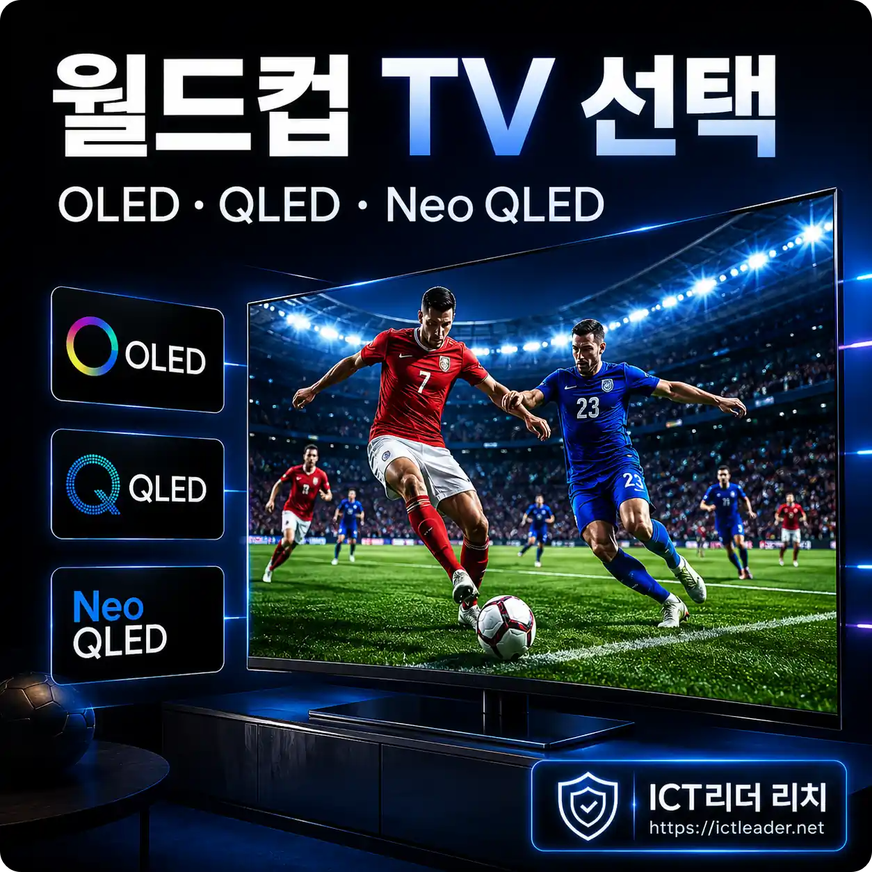 월드컵 TV 선택 OLED QLED Neo QLED 비교 썸네일