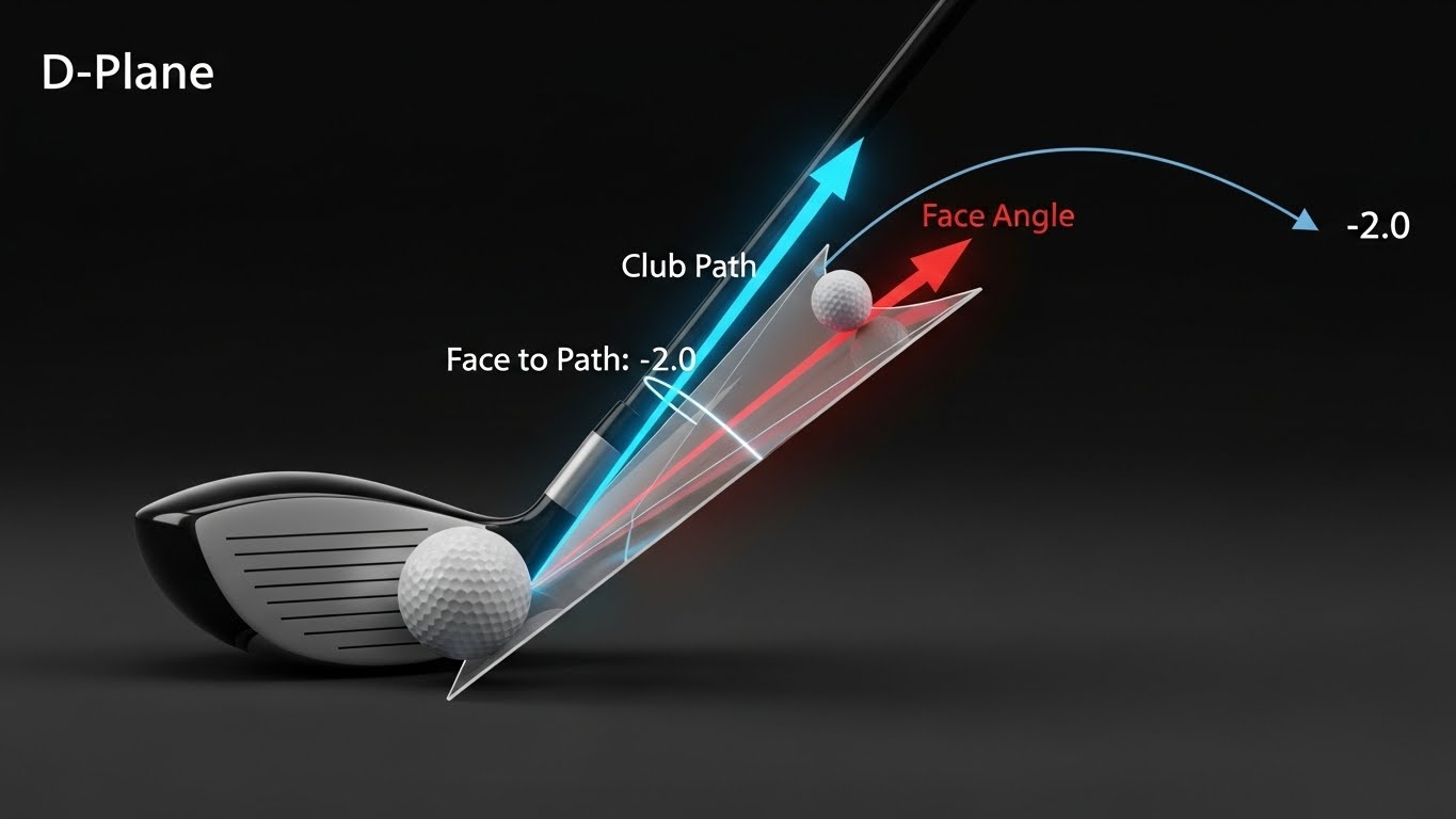 골프 데이터 분석 D-플레인 이론 클럽 패스와 페이스 앵글이 만드는 구질의 원리